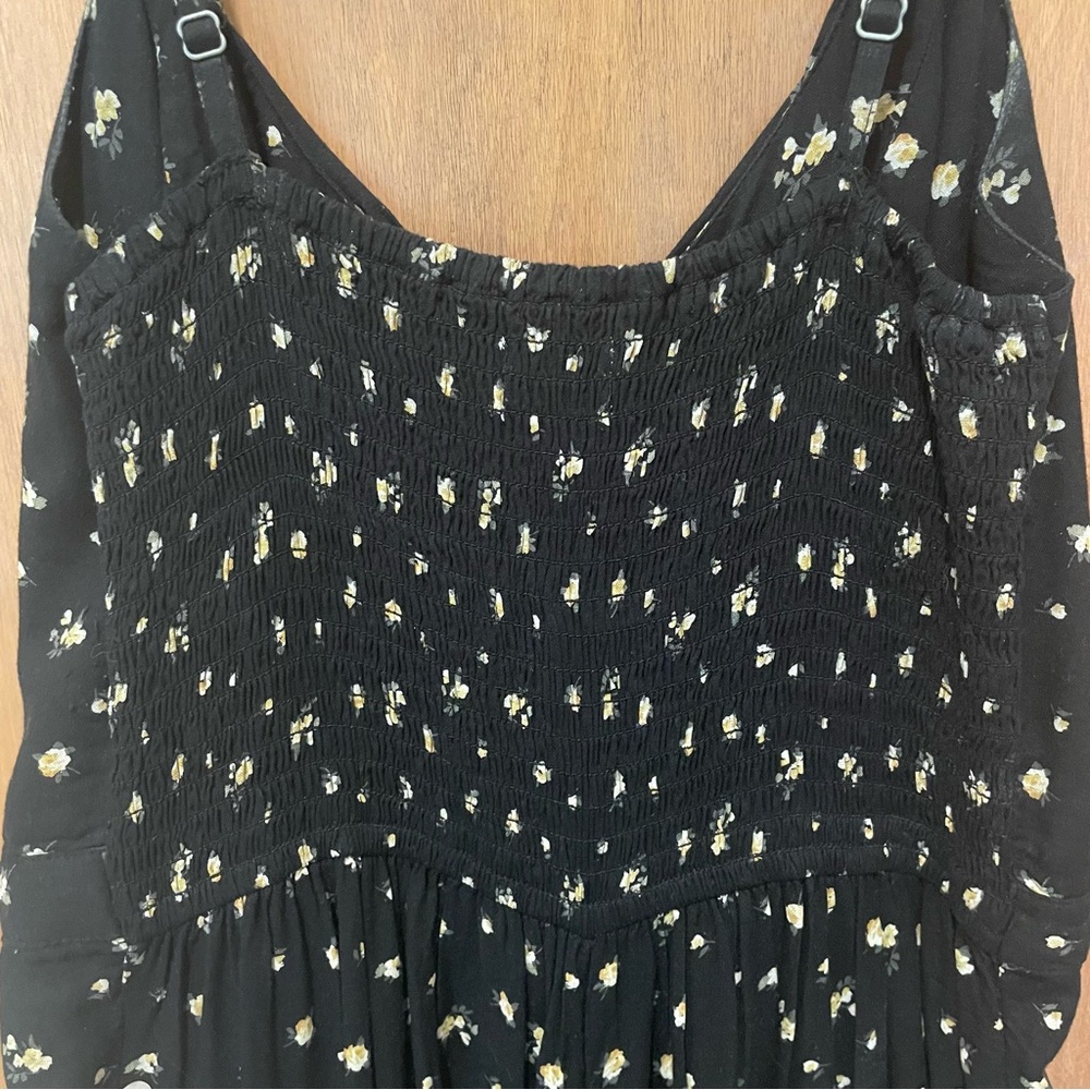 Abercrombie & Fitch Black Jumpsuit with Yellow Floral Design - Picture 6 of 12